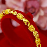 18K Real Bracelet for Wedding Jewelry Gift