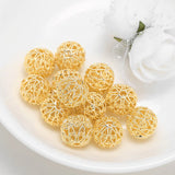 18K Real Filled Color-Preserving 11MM Flower Necklace Bracelet Beads