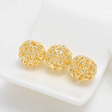 18K Real Filled Color-Preserving 11MM Flower Necklace Bracelet Beads