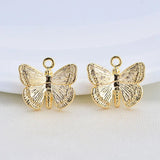 18K Real Filled Butterfly Charms DIY Jewelry Findings