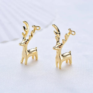 18K Color-Preserving Bracelet Necklace Deer Charms Pendants DIY Jewelry Making