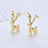 18K Color-Preserving Bracelet Necklace Deer Charms Pendants DIY Jewelry Making