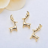 18K Color-Preserving Bracelet Necklace Deer Charms Pendants DIY Jewelry Making