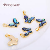 18K Real Plated Abalone Shell Butterfly Charms Pendant