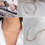 18K Plated Brass Paperclip Chain for Jewelry Making