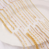 18K Plated Brass Paperclip Chain for Jewelry Making