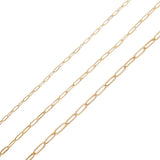 18K Plated Brass Paperclip Chain for Jewelry Making