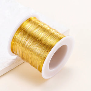 18K Plated Copper Wire Jewelry Making DIY Supplies Accessories Beads Materials