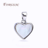 18K Plated Heart Pendants, Shell Charms for Necklace Making