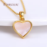 18K Plated Heart Pendants, Shell Charms for Necklace Making