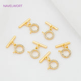 18K Plated Zircon OT Buckle Toggle Clasps DIY Jewelry Accessories