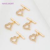 18K Plated Zircon OT Buckle Toggle Clasps DIY Jewelry Accessories
