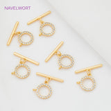 18K Plated Zircon OT Buckle Toggle Clasps DIY Jewelry Accessories