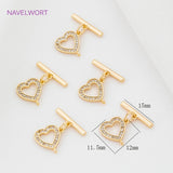 18K Plated Zircon OT Buckle Toggle Clasps DIY Jewelry Accessories