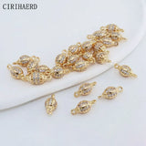 18K Plated Zircon Round Jewelry Connectors DIY Accessories