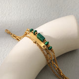 18K Gold Plated Stone Bracelet for Women - Stylish Wrist Jewelry