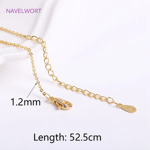 18K Real Plated O Chain Necklace, Brass 1.2/1.4mm, Lobster Clasp, Jewelry Making