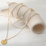 18K Plated Waterproof Freshwater Pearl Necklace