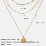 18K Plated Waterproof Freshwater Pearl Necklace