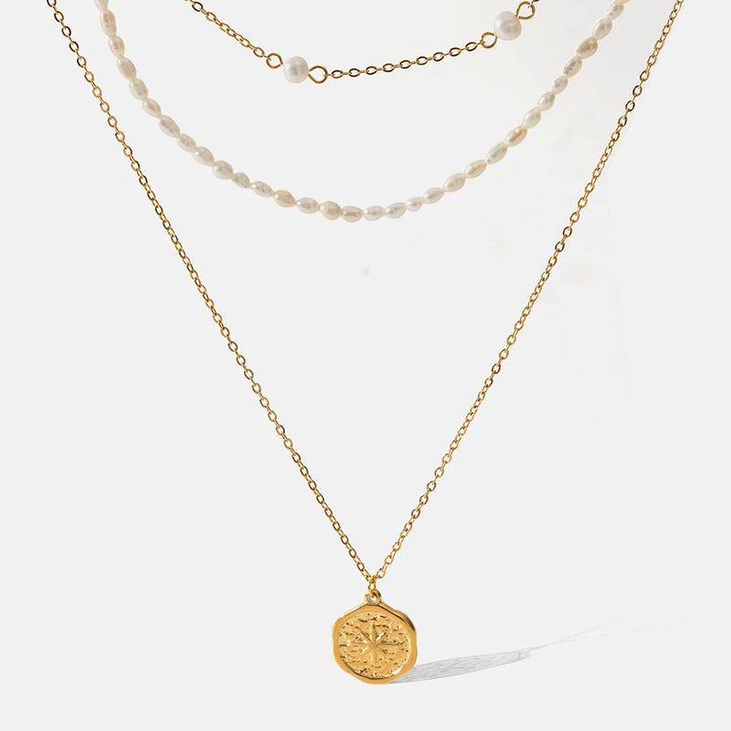 18K Plated Waterproof Freshwater Pearl Necklace