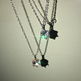 Lab Diamond Pendant 2ct Rose 925 Silver Necklace Women Jewelry