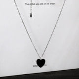 18K Rose Heart Pendant 925 Silver Charm Necklace for Women