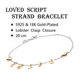 925 Silver Heart Wrist Strand Bracelet, Lobster Clasp