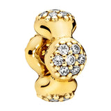 18K Shine Spacer Charms Beads for Bracelets DIY Jewelry Making