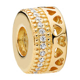 18K Shine Spacer Charms Beads for Bracelets DIY Jewelry Making