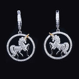 18K Diamond Earrings Romantic Wedding Jewelry for Women Brincos