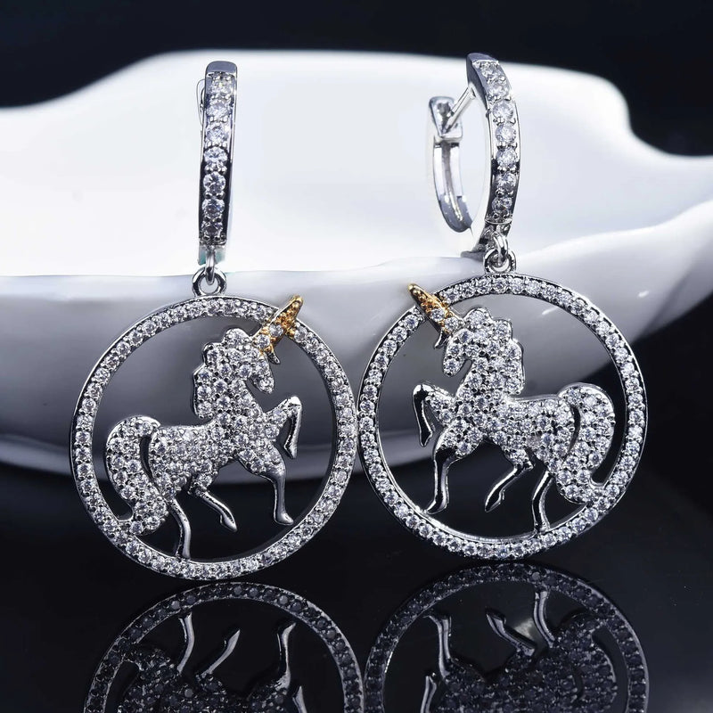 18K Diamond Earrings Romantic Wedding Jewelry for Women Brincos