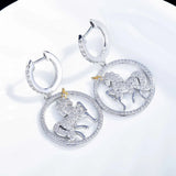 18K Diamond Earrings for Wedding Jewelry Brincos