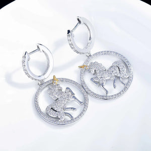 18K Diamond Earrings Romantic Wedding Jewelry for Women Brincos