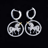 18K Diamond Earrings Romantic Wedding Jewelry for Women Brincos