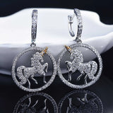 18K Diamond Earrings for Wedding Jewelry Brincos