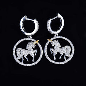 18K Diamond Earrings for Wedding Jewelry Brincos