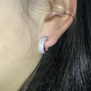 18K Diamond Earrings for Women Wedding Jewelry