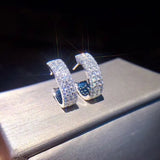 18K Diamond Earrings for Women Wedding Jewelry