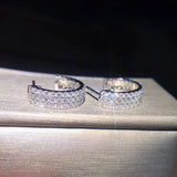 18K Diamond Earrings for Women Wedding Jewelry
