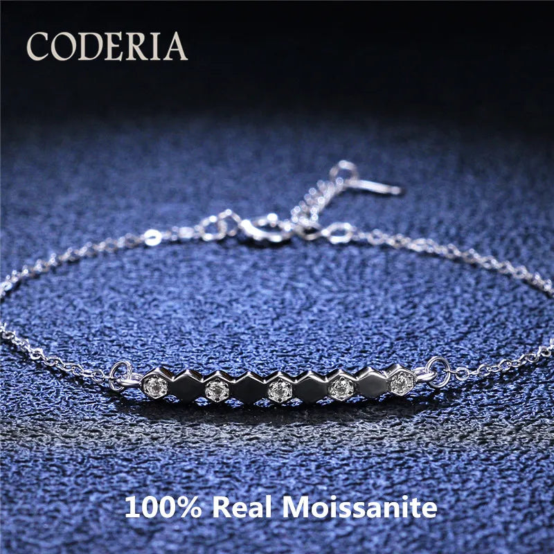 18K Silver Bracelet with 0.5ct Moissanite Diamonds