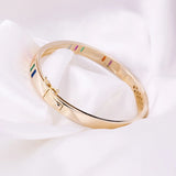 18K Women's S925 Silver Plated Bracelet with Colored Zirconia