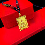 18K Yellow Square Pendant Women Men Wedding Engagement Jewelry