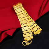 Men's 18K Yellow Plated Watch Chain Bracelet