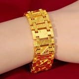 Men's 18K Yellow Plated Watch Chain Bracelet