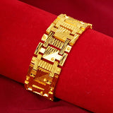 Men's 18K Yellow Plated Watch Chain Bracelet