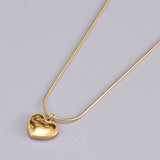 18K Yellow Plated Love Snake Bone Necklace for Women Clavicle Chain