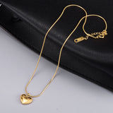 18K Yellow Plated Love Snake Bone Necklace for Women Clavicle Chain