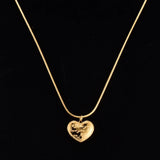 18K Yellow Plated Love Snake Bone Necklace for Women Clavicle Chain