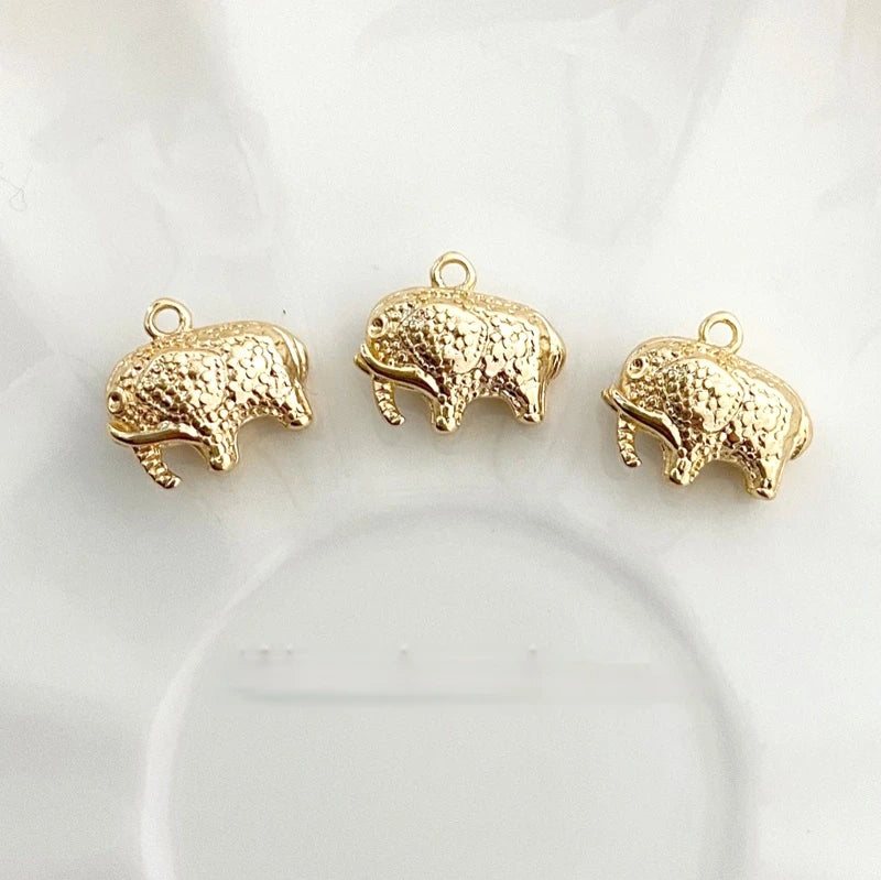 18K Elephant Pendant DIY National Wind Jewelry Hand Accessory
