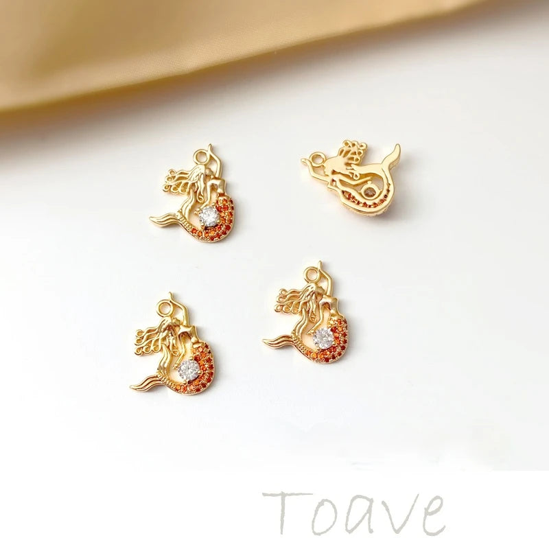 Mermaid Jellyfish Zircon Ocean DIY Jewelry Material